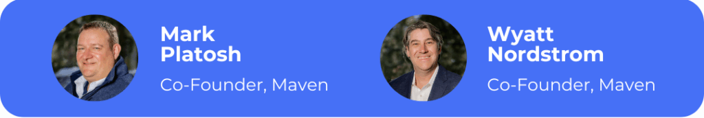 Blue Meet The Team Instagram Post co founders Maven Connect | Volume 1